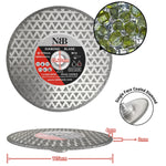 NBB Disco de corte de diamante electrochapado sierra diamantada doble cara recubierta de diamante 2 en 1 profesional para cortar mármol granito cerámica porcelana conexión con rosca M14 (DF)