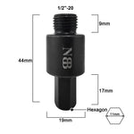 NBB Broca de diamante, corona diamante para taladrar en seco y en húmedo en porcelana dura, cerámica, baldosas, granito, mármol, azulejo, Conectado a Árbol, para Taladro de Pistola/Banco（Árbol hexagonal )