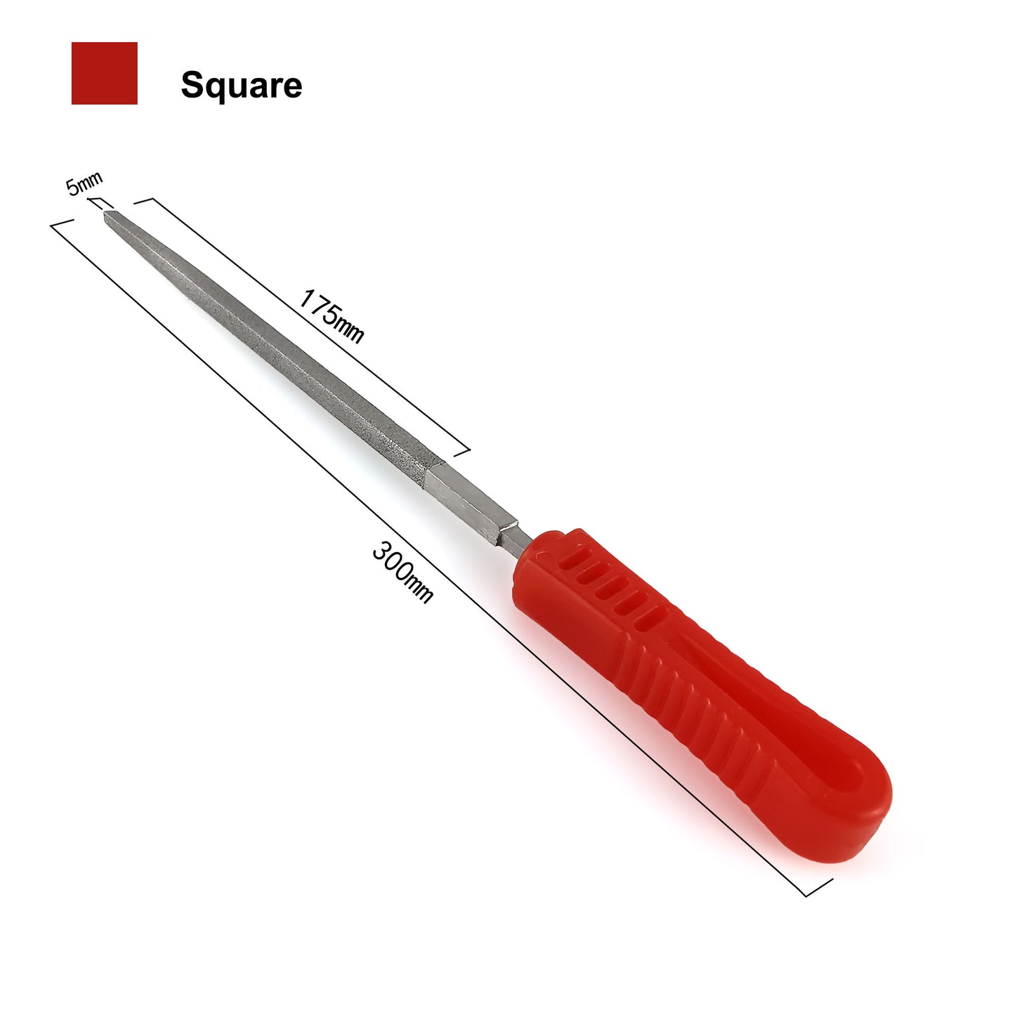 Lima de Aguja de Diamante de Acero de Aleación Endurecida – Incluye lima plana, cuadrada, triangular, redonda y media caña.