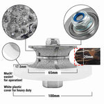 NBB Fresas para corte de chaflanes de diamante Rueda perfiladora diamante con guía cubierta más grande y M14 broca para perfilar porcelana baldosa cerámica granito mármol piedra (Full-Bullnose)
