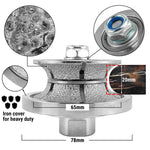 NBB Rueda de perfil de diamante fresa de enrutador de diamante con cubierta de hierro broca para perfilar porcelana baldosa cerámica granito mármol piedra para amoladora angular (Full Bullnose))