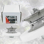 NBB Fresas para corte de chaflanes de diamante Rueda perfiladora diamante con guía cubierta más grande y M14 broca para perfilar porcelana baldosa cerámica granito mármol piedra (Full-Bullnose)