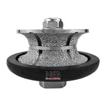 NBB Rueda de perfil de diamante, fresa de enrutador de diamante, broca para perfilar la porcelana baldosas cerámica granito mármol piedra, fácil de usar en amoladora angular (V Full-Bullnose)