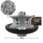 NBB Rueda de perfil de diamante, fresa de enrutador de diamante, broca para perfilar la porcelana baldosas cerámica granito mármol piedra, fácil de usar en amoladora angular (V Full-Bullnose)