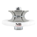 NBB Fresas para corte de chaflanes de diamante Rueda perfiladora diamante con guía cubierta más grande y M14 broca para perfilar porcelana baldosa cerámica granito mármol piedra (Full-Bullnose)