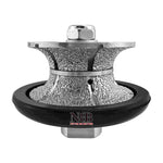 NBB Rueda de perfil de diamante, fresa de enrutador de diamante, broca para perfilar la porcelana baldosas cerámica granito mármol piedra, fácil de usar en amoladora angular (V Full-Bullnose)