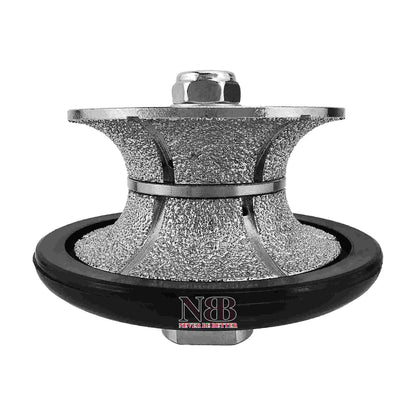NBB Rueda de perfil de diamante, fresa de enrutador de diamante, broca para perfilar la porcelana baldosas cerámica granito mármol piedra, fácil de usar en amoladora angular (V Full-Bullnose)