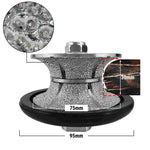 NBB Rueda de perfil de diamante, fresa de enrutador de diamante, broca para perfilar la porcelana baldosas cerámica granito mármol piedra, fácil de usar en amoladora angular (V Full-Bullnose)