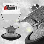 NBB Rueda de perfil de diamante, fresa de enrutador de diamante, broca para perfilar la porcelana baldosas cerámica granito mármol piedra, fácil de usar en amoladora angular (V Full-Bullnose)