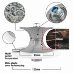 NBB Fresas para corte de chaflanes de diamante Rueda perfiladora diamante con guía cubierta más grande y M14 broca para perfilar porcelana baldosa cerámica granito mármol piedra (Full-Bullnose)
