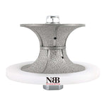 NBB Fresas para corte de chaflanes de diamante Rueda perfiladora diamante con guía cubierta más grande y M14 broca para perfilar porcelana baldosa cerámica granito mármol piedra (Full-Bullnose)