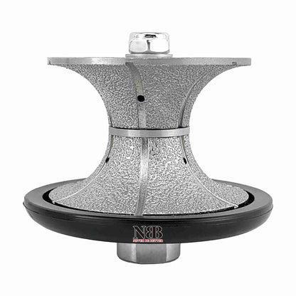 NBB Rueda de perfil de diamante, fresa de enrutador de diamante, broca para perfilar la porcelana baldosas cerámica granito mármol piedra, fácil de usar en amoladora angular (V Full-Bullnose)