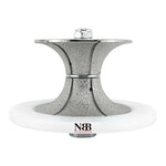 NBB Fresas para corte de chaflanes de diamante Rueda perfiladora diamante con guía cubierta más grande y M14 broca para perfilar porcelana baldosa cerámica granito mármol piedra (Full-Bullnose)
