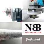 NBB Fresas para corte de chaflanes de diamante Rueda perfiladora diamante con guía cubierta más grande y M14 broca para perfilar porcelana baldosa cerámica granito mármol piedra (Full-Bullnose)