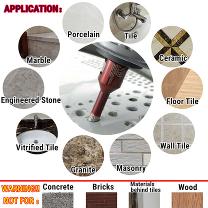 Foret diamanté NBB, fraise diamantée M14, foret à carottage diamanté pour perçage à sec et à l'eau dans la porcelaine dure, la céramique, le carrelage, le granit, le marbre, pour meuleuse d'angle