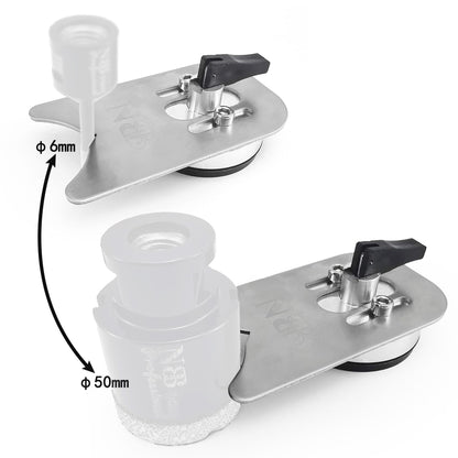 NBB Soportes de Taladro Localizador de taladro de metal herramienta auxiliar Guía de perforación fijador antideslizante para taladros con potente ventosa para dia.5-50mm fácil instalación (Metal G1)
