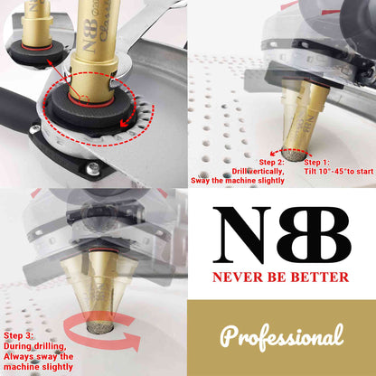 Foret diamanté NBB M14, type or classique, pour perçage à sec et à l'eau de la porcelaine dure, de la céramique, du carrelage, du granit, du marbre, pour meuleuse d'angle (classique)