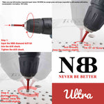 NBB Brocas de diamante calidad ULTRA con vástago hexagonal,corona diamante para taladrar en porcelana, cerámica, baldosas, granito, azulejo, seco/húmedo, en taladros de cable o sin cable