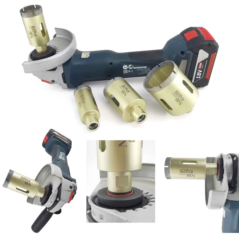 NBB Broca de diamante con M14 corona diamante para taladrar en seco y en húmedo profesionalmente en porcelana dura cerámica baldosas granito mármol azulejo para Amoladora Angular